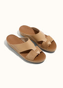 LOOPED BELT SANDAL - ECRU