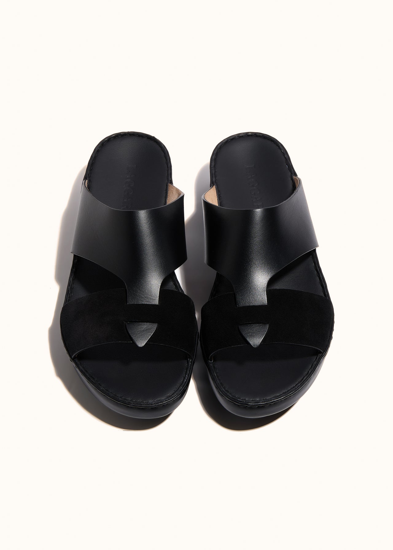 LOOPED BELT SANDAL - NERO