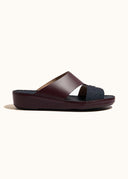 LOOPED BELT SANDAL - BORDEAUX