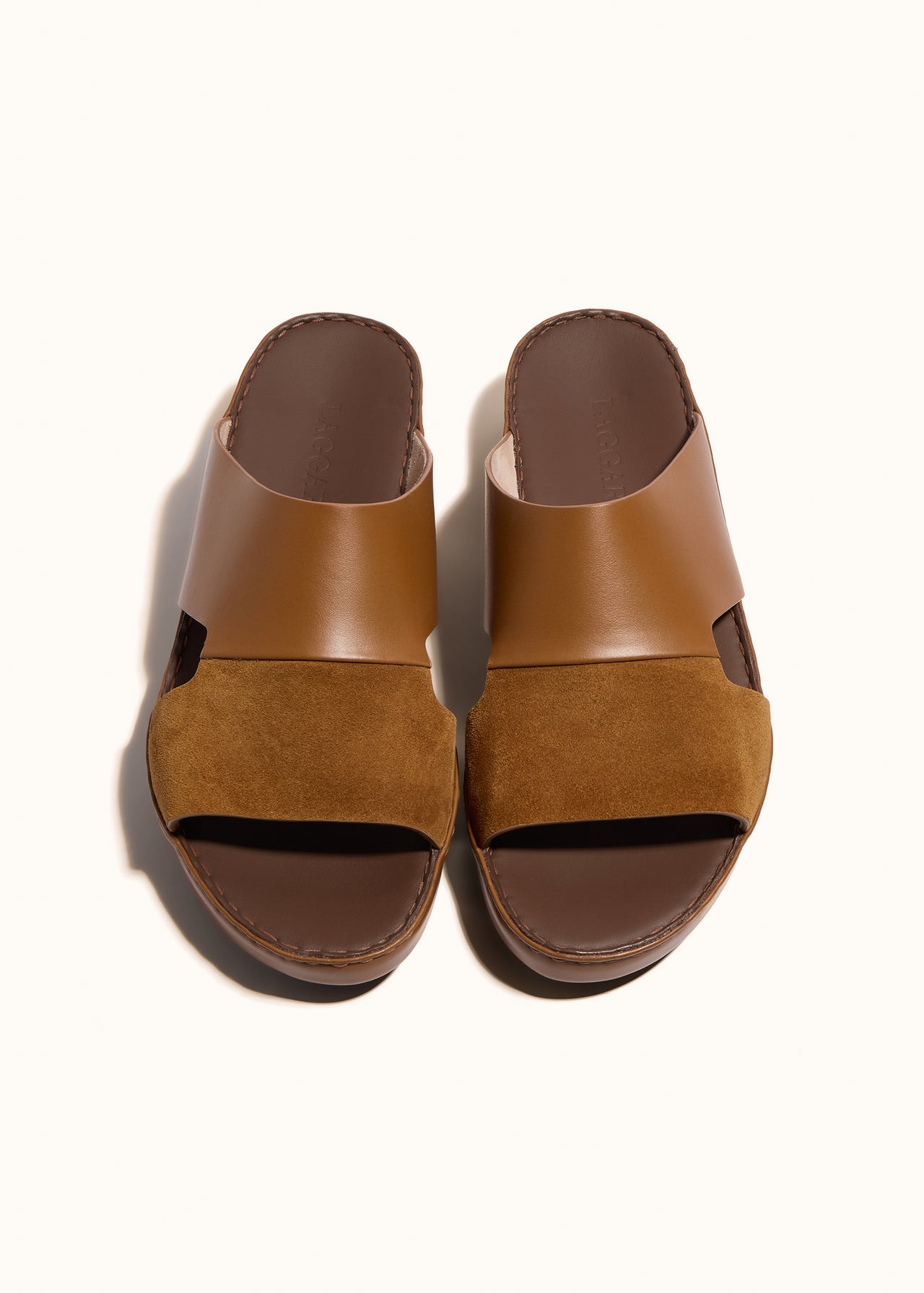 TWO-TONE SANDAL - VISONE
