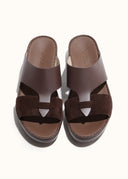 LOOPED BELT SANDAL - CIOCCOLATO