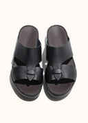 LOOPED BELT SANDAL - NERO