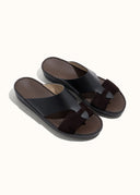 LOOPED BELT SANDAL - NERO