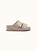 The Fold Belt Sandal - Taupe ( Kids )
