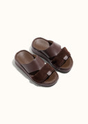 The Fold Belt Sandal - Cioccolato ( Kids )