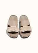 The Fold Belt Sandal - Taupe ( Kids )