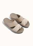 THE FOLD BELT SANDAL - TAUPE