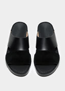 TWO-TONE SANDAL - NERO