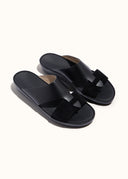 LOOPED BELT SANDAL - NERO