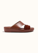 LOOPED BELT SANDAL - TOBACCO