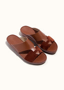 LOOPED BELT SANDAL - TOBACCO