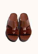 LOOPED BELT SANDAL - TOBACCO