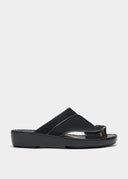 BORDER FLOW SANDAL - BLACK CANVAS