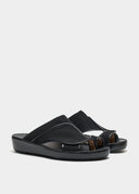BORDER FLOW SANDAL - BLACK CANVAS