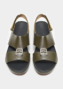 SLINGBACK BELT BUCKLE UP SANDAL – MILITARE