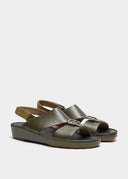 SLINGBACK BELT BUCKLE UP SANDAL – MILITARE