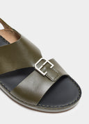 SLINGBACK BELT BUCKLE UP SANDAL – MILITARE