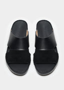 TWO-TONE SANDAL - NERO