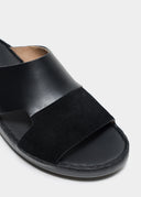 TWO-TONE SANDAL - NERO