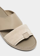 THE FOLD BELT SANDAL - TAUPE
