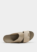 THE FOLD BELT SANDAL - TAUPE