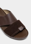 THE FOLD BELT SANDAL - CIOCCOLATO