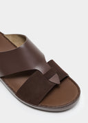 LOOPED BELT SANDAL - CIOCCOLATO