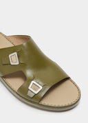 SQUARE DUAL BUCKLE SANDAL – KHAKY