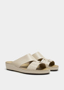 LOOPED BELT SANDAL - GHIACCIO