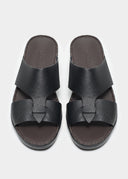 LOOPED BELT SANDAL - NERO