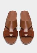 LOOPED BELT SANDAL - TOBACCO