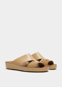 LOOPED BELT SANDAL - ECRU