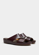 BELT BUCKLE UP SANDAL – BORDEAUX