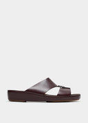 BELT BUCKLE UP SANDAL – BORDEAUX