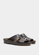 CROWN BUCKLE UP SANDAL – CACAO